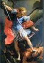 arch angel michael defeats satan